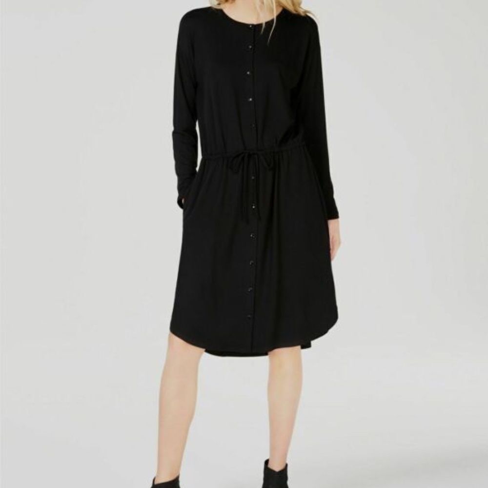 Eileen Fisher Black Sweater Dress Sz M‎